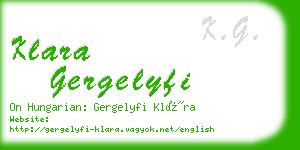 klara gergelyfi business card